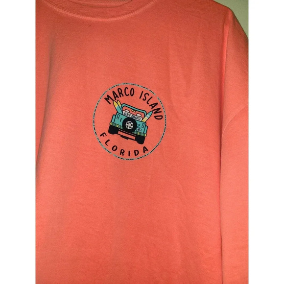 Marco Island Florida T-Shirt Top Women's 2XL Graphic Print Beach Paradise (Y) - Picture 2 of 5